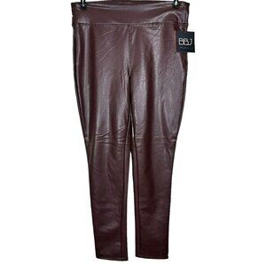 BBJ Los Angeles Midnight Vegan Faux Suede Skinny Pants in Wine size S New